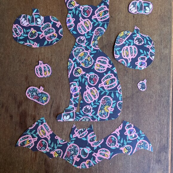 Hand Cut Halloween Autumn Peel and Stick Holiday Decals - Picture 3 of 5